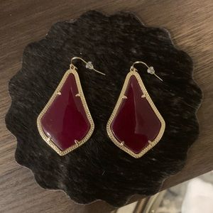 Kendra Scott Maroon teardrop earrings